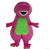 2017 Costumes de mascotte de dinosaure Barney de haute qualité Halloween Cartoon Taille adulte Fantaisie Dress312x