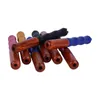 Natural Wood Colorful Aluminium Alloy Pipes Tips Herb Tobacco Tooth Digger Filter Catcher Taster Bat One Hitter Smoking Mouthpiece Dugout Hand Cigarette Holder DHL