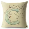 Pillow A-Z Case Decor Cartoon Letter Printed Cover For Sofa Home Polyester Square Pillowcase 45 Cm