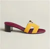 Designer Sandalen Gunuine Leder Slipper Frauen Pantoffeln High Heel Sandal Classic Classic Flat Slides Summer Beach Slipper