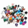 Stud Trendy 10Mm 12Mm Natural Stone Mix Orecchini di perline rotonde per le donne Fashion Cute Small Wholesale Drop Delivery Jewelry Dhnan