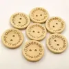 15mm boutons en bois 2 trous rond coeur d'amour pour la main boîte-cadeau Scrapbook artisanat fête décoration bricolage faveur couture accessoires201T