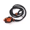 Pendant Necklaces Natural Crystal Stone Braided Adjustable Black Net Pocket Sweater Chain Necklace Healing Reiki Hangings Craft Weav Dhzbh