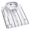 Mężczyzn Stupy Mężczyzn Mężczyzn Casual Shirt 100 Bawełniane paski Białe retro vintage wiosna lato długie rękawy Oxford NJF 12 230701