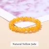 Natural Yellow Jade 3mm Small Beads Strand Finger Rings Handmade Sodalite Stone Ring For Women Fashion Party Jewelry Gift