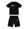 Top Trapstar nowa męska koszulka z krótkim rękawem strój szenilowy dres czarna bawełniana londyn StreetwearS-2XL marka odzieżowa