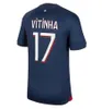 Topstees 2023 2024 MBAPPE Hakimi piłka nożna VITINHA N.MENDES 23/24 Maillots de Marquinhos Verratti S Men Kit Kit Football Shirt