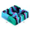 Buntes Silikon-Rauchen, multifunktionaler Aschenbecher mit Strohhalm, Desktop-Kraut, Tabak, Zigarettenspitze, Dabber-Unterstützung, tragbarer Behälter, Zigarrenhalter, Halterung, Aschenbecher