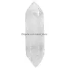 Stone Fashion Chakra Natural Hexagon Prism Shape Aventurine Rose Quartz Charm For Jewelry Making Drop Delivery Dh68T