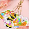 Other Festive Party Supplies Easter Diy Keychain 5D Diamond Bunny Egg Painting Pendant Keyring For Women And Children Spring Reuni Dhotn