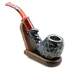 Smoking Pipes Fashion engraved red resin wood pipe with mixed color creative pipe