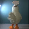 Costume de mascotte aux cheveux longs de gros poulet blanc fait à la main costume de mascotte adulte265w