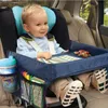 Trilhos de cama assento de carro de bebê bandeja de armazenamento crianças brinquedo comida suporte de água mesa mesa de segurança crianças viagem play acessórios 230703