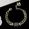 2023 New Brand CC Bracelet for Women's Luxury Shining Crystal Designer Bracelet Fashion High Quality 316L Stainless Steel Chain Bracelet Jewelry