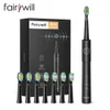 Toothbrush Fairywill Sonic Electric Toothbrush E11 Waterproof USB Charge Rechargeable Electric Toothbrush 8 Brush Replacement Heads Adult 230701