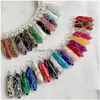 Pendentif Colliers Reiki Guérison Bijoux Mticolor Pierre Naturelle Fil Wrap Hexagonal Améthystes Cristal De Quartz Pendum Chakra Collier D Dh68W