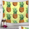 Serviette Ananas Série Tapisseries Murales Numérique Imprimé Serviettes De Plage Bain Décor À La Maison Nappe Extérieur Pads 150X130Cm Drop Delivery Dhocn