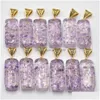 Charms Retro Amethyst Natural Stone Pillar Pendant Wholesale Diy Necklace Jewelry Making 41Mmx17Mmx11Mm Drop Delivery Findings Compon Dhiuu