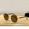 Metalen ronde zonnebrillen goud bruin lesn mannen vrouwen zomer zomers sunnies gafas de sol sonnen brille uv400 brillen met doos