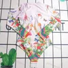 Womens Long Sleeved Swimsuit Letter Printed Swimsuit Summer Quick Drying Swimsuit Sexy One Piece Surf Diving Swimwear