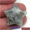 Stone 3Cm Mini Star Statue Ornament Natural Crystal Carving Home Decoration Crystals Polishing Gem Healing Jewelry Drop Delivery Dhykh