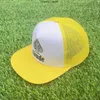 Kulkepsar Lyxigt märke högkvalitativt gul Mesh Rhude-hatt Män Kvinnor Broderi Solskydd RHUDE Baseballkeps GZO2