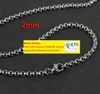 En gros 2mm 316L collier en acier inoxydable rond rolo chaînes à maillons femmes mens bijoux de mode 20pcs chaînes à maillons