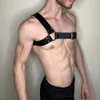 Set di reggiseni 2023 Imbracatura in pelle PU fatta a mano per uomo Gay Goth Bondage Clubwear Bretelle a spalla Hombre Costumi Abbigliamento punk gotico Abbigliamento