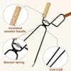 Camp Kitchen Virewood Tongs Log Grabber For Fire Pit Campfire Firepit Bonfire Pise Pise Heavy Duty smides järnklo Outdoor Place Tools 230701