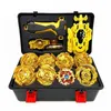 4D Beyblades Spinning Burst Arena Conjunto de brinquedos Beylade Burst dourado com lançador e armazenamento Bayblade Bable Drain Phoenix R230703