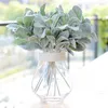 Suszone kwiaty 1PC Symulacja kwiat liści sztuczne rośliny gromadzące się króliczne liście ucha DIY Floral Wedding Home Decor 36*12 cm