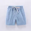 Shorts Kinder Sommer Shorts Für Jungen Kinder Casual Strand Shorts Candy Farbe Baumwolle Leinen Atmungsaktive Weiche Kurze Hosen Für Mädchen 100-160 cm 230703