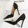 Платье для обуви для обуви Bigtree Shoes Designer Women Womers Pursed High High Heels Ladies Shoes Shoes Pumps Sexy Party Size 43 Z230703