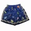 Heren Shorts Whiskey CASABLANCA Zijden Shorts Mannen Vrouwen Hoge Kwaliteit Trekkoord Strand Shorts Rijbroek 230701