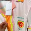 رجال المسارات الأزياء Casablanca Mens Designer Designer صورة حقيقية صورة عالية الجودة من القطن غير الرسمي قمصان الصيف للرجال 230701