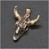 チャーム半貴重な石アクリル牛の牛の骨ヘッドシェイプペンダントDIYネックレスのための発見