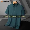 Men s Polos Men T Shirt Polo Cool Stretch Thin Oversized 5XL 6XL 7XL Plus Size 2023 Breathable Lapel Fashion Short Sleeve Summer Male 230703