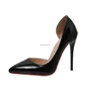 Dress Shoes Women Pumps Sexy Black High Heels Girls Bridal Wedding Pointed Toe Patent Leather Elegant Ladies Work Heel 45