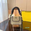 Designer-Umhängetasche Schultertasche Handtasche Damen Kette Strohweberei Luxushandtaschen Mode Einfarbig Klassische Geldbörse