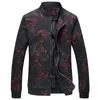 Vestes pour hommes Printemps Hommes Cardigan imprimé floral Manteaux à glissière Mode Bomber Veste Mens Slim Fit Coupe-vent Manteau Plus Taille 230703