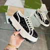 Designer Sneakers Femmes Chaussures Bas Top Toile Baskets G Plate-Forme Chaussure Plat En Caoutchouc Sneaker Lettre Impression Vintage Entraîneur De Luxe En Plein Air Avec Boîte