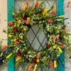Andra evenemangsfest levererar bröllop konstgjorda blommor Texas Wildflower Wreath Spring Summer Decoration Home Office Doorway Indoor Fake Flower 230701