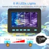 魚探 Eyoyo 4.3 インチ水中ナイトビジョンビデオ釣りカメラ 1000TVL 20 メートルケーブル 8 LED ライト視覚魚群探知機ペスカ氷釣り HKD230703