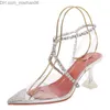 Geklede schoenen Geklede schoenen Luxe ontwerper Gesloten teen Zilveren hoge hakken Pumps voor vrouwen Duidelijke slingback sandalen voor bruiloft Bruidsschoenen Z230703