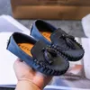 Sneakers 2021 Nice School Boys Scarpe casual in pelle Nappa Studente Bambini Ragazza Scarpe basse Slip On Scarpe eleganti per bambini in pelle scamosciata E08102HKD230701