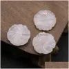 Stone 20Mm Carved Flowers Loose Beads Natural Rose Quartz Turquoise Naked Stones Diy Jewelry Acc Drop Delivery Dhjbd