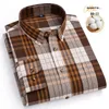 Męskie koszule na zwykłe koszule plus bawełniane długi rękaw dla mężczyzn Slim Fit Formal Cirta Elegancka gładka biuro pełne ubrania Camisa ropa hombre