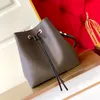 NEONOE tas deisgner vrouw handtas Emmer schoudertassen hoge kwaliteit echt lederen crossbody tassen voor vrouwen mode bruine bloem handtassen clutch portemonnee 25cm