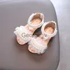 Sandalias Sandalias de niña Encaje Perla Cremallera Dulce Lujo Verano Niños Deslizadores Punta abierta 2136 Moda para niños pequeños Danza suave Niños Deslizadores J230703