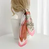 Scarves Fashion Silk Satin Square Scarf Women Animal Print Small Neckerchief Hair Bandana Female Head Scarves Shawl Foulard 2022 J230703